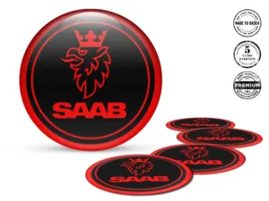 Saab Adesivi Cerchio Logo Design Silicone Custom